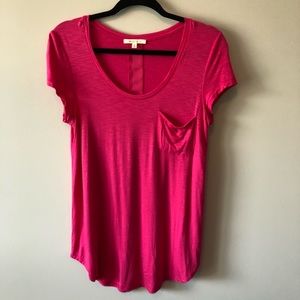 Anthropologie Pure+Good hot pink short sleeve tee